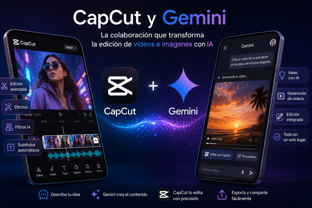 CapCut y Gemini: la alianza que quiere revolucionar la edición de video con IA CapCut y Gemini: la alianza que quiere revolucionar la edición de video con IA
