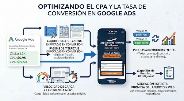 métricas de google ads - cpa y tasa de conversión