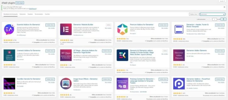 14 ventajas para Pasarse a Elementor que otros plugin de elementor podemos usar