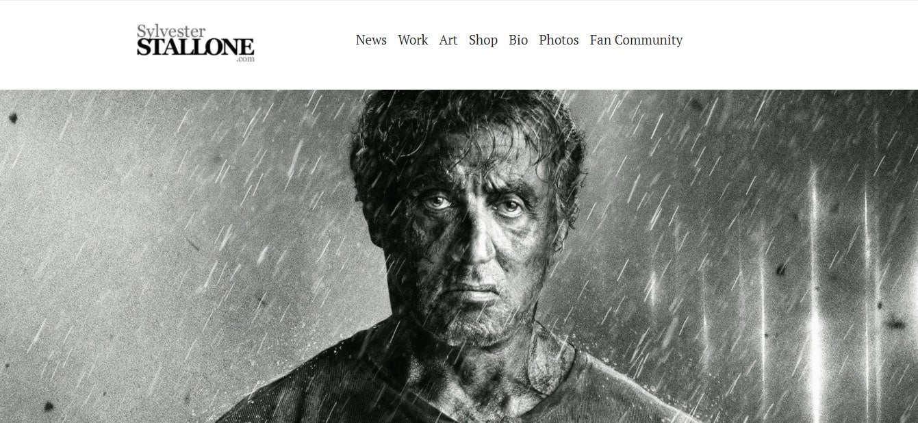 40 grandes marcas que usan WordPress sitio web de sylvester stallone