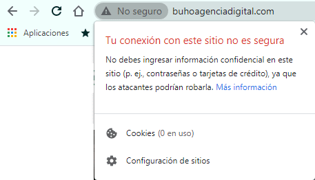 CERTIFICADO SSL: ¿POR QUÉ NUESTRA WEB DEBE CONTAR CON UNO? sin certificado SSL buho