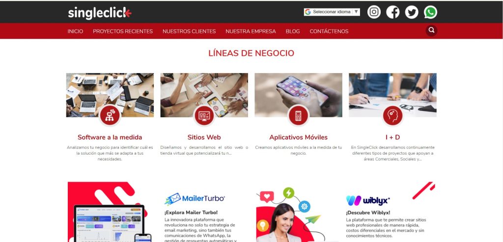 EMPRESA DE SOFTWARE A MEDIDA SingleClick