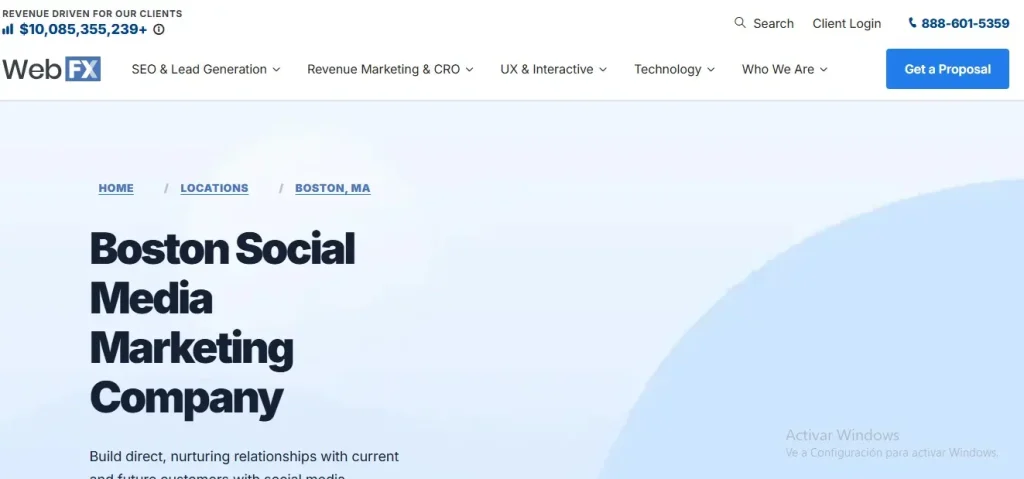 5 mejores agencias Social Media en Boston, Massachusetts Agencia Social Media Web FX