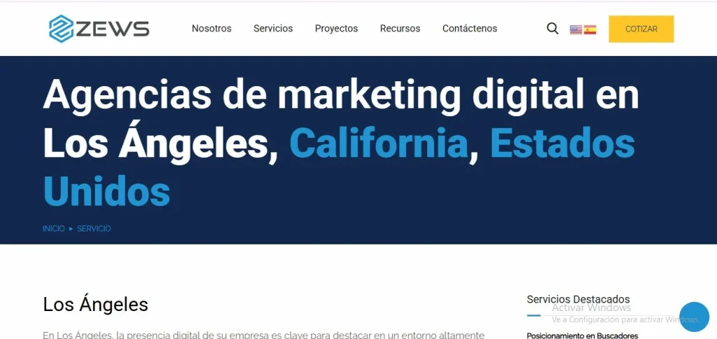 5 mejores agencias Social Media en los Ángeles California Agencia Social media ZEWS
