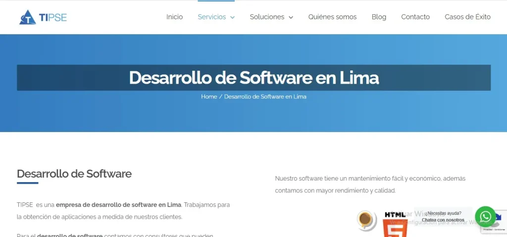 5 mejores empresas de Desarrollo de Software en Perú Empresa Tipse