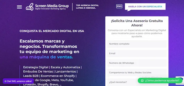 5 mejores agencias de campañas de Meta ADS en Miami Agencia Screen Media Group