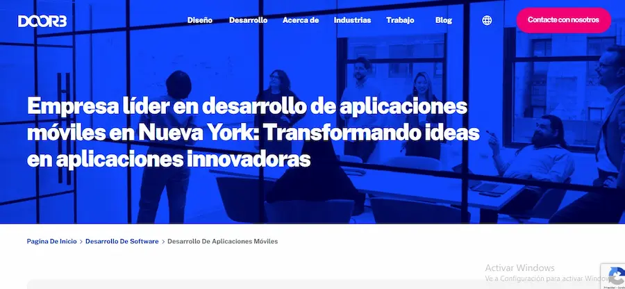 5 mejores empresas de Desarrollo de Apps en New York Empresa DOOR3