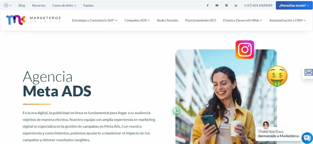 5 mejores empresas de Campañas de meta ADS en Bogotá Empresa Marketeros