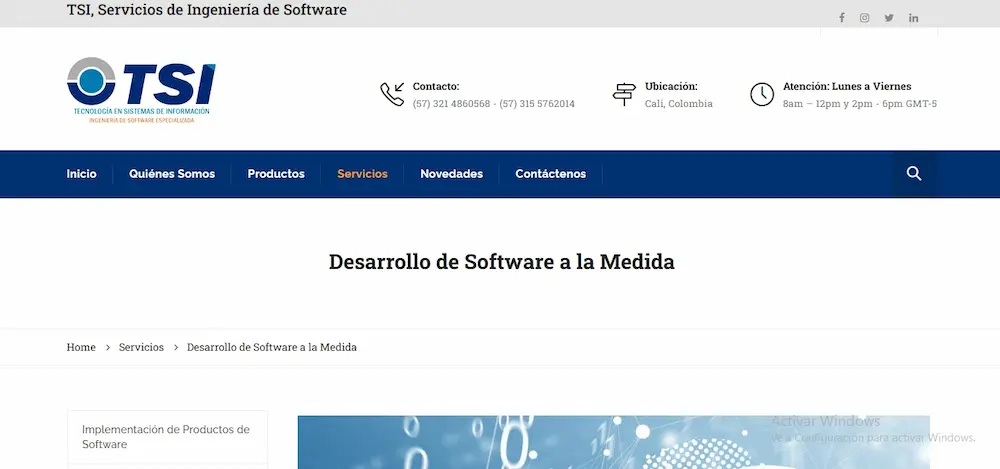 5 mejores empresas de desarrollo de SW en Cali, Colombia Empresa TSI