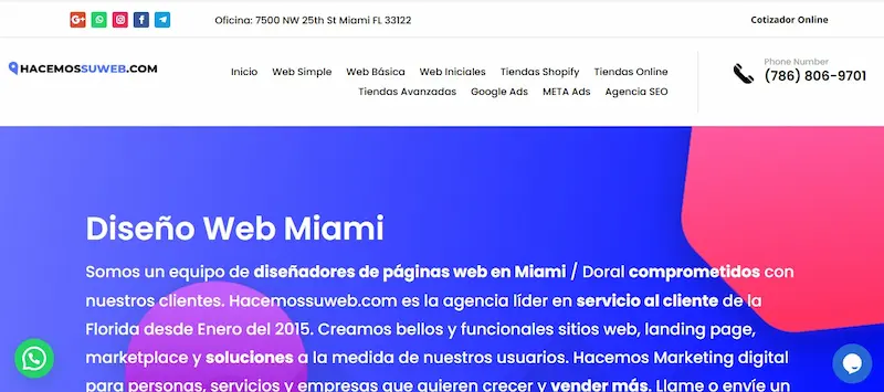 Top 6 agencias Diseño Web Miami Agencia Hacemos Su Web