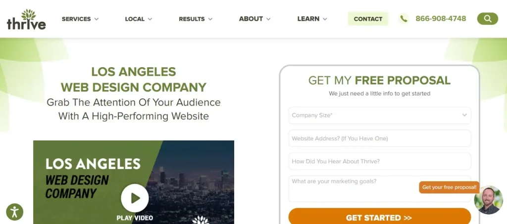 Top 6 Agencias Diseño Web Los Ángeles Agencia Thrive