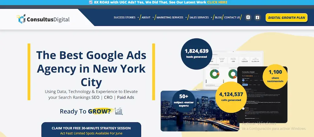 Top 5 Publicidad en Google Ads New York Agencia Consultus Digital