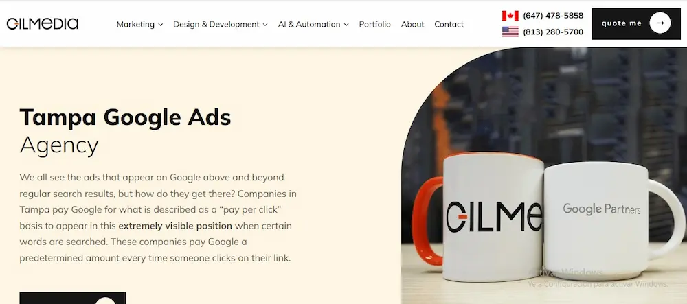 Top 5 Publicidad en Google Ads Tampa Agencia Gilmedia