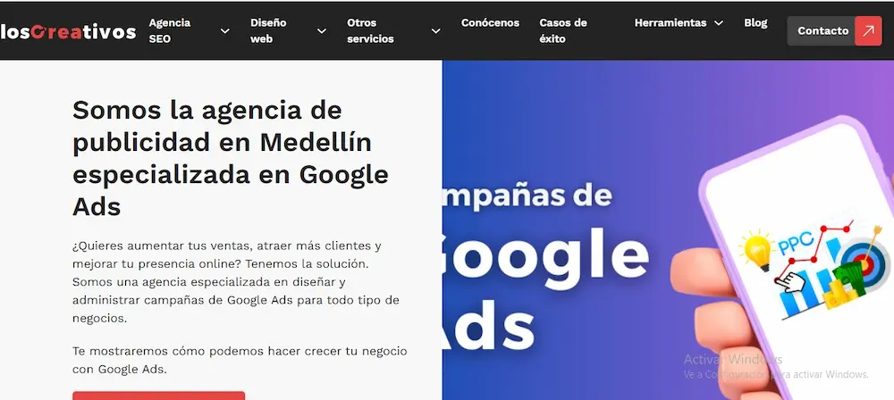 Top 5 Publicidad en Google Ads Colombia Agencia Los Creativos