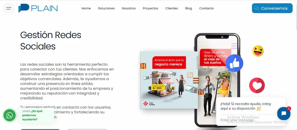 Top 5 marketing Redes Sociales Lima Agencia Plain