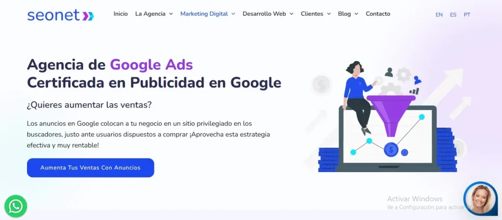 Top 5 Publicidad en Google Ads New York Agencia Seonet