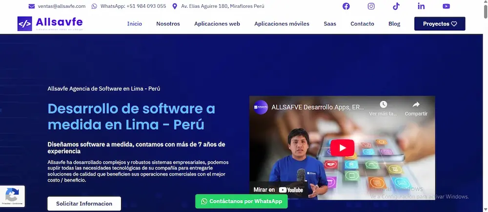 Top 5 Desarrollo de SW en Perú Empresa Allsavfe