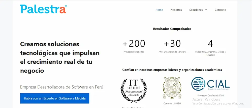 Top 5 Desarrollo de SW en Perú Empresa Palestra Sistemas