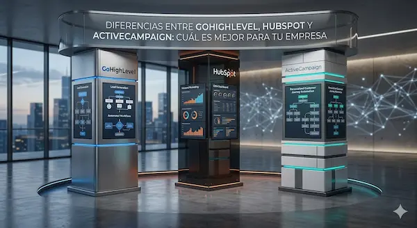 Diferencias entre GoHighLevel, HubSpot y ActiveCampaign cuál es mejor para tu empresa