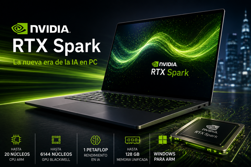 RTX Spark: el superchip de NVIDIA que quiere revolucionar las PC con IA y desafiar a Intel y AMD