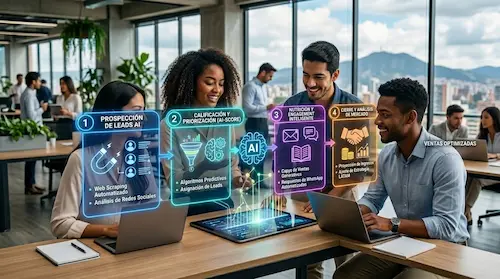 Cómo diseñar un flujo de trabajo con IA para tu equipo comercial en Colombia