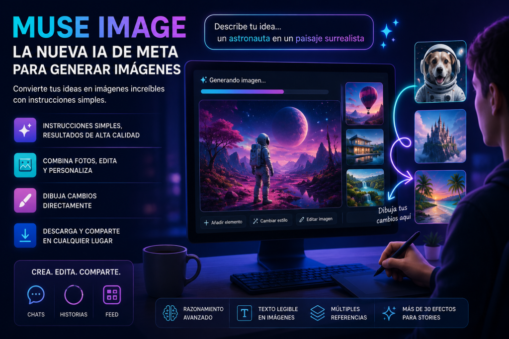 Muse Image: Nueva IA de Meta crea fuerte polémica por la privacidad Muse Image