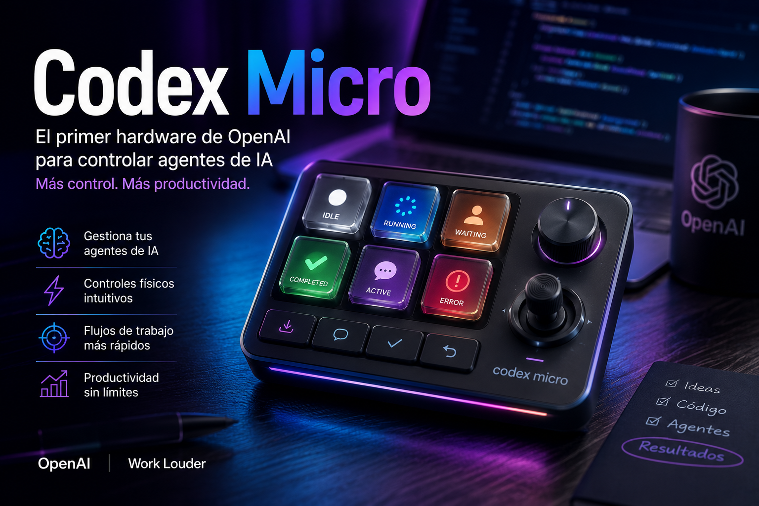Codex Micro: el primer hardware de OpenAI marca el inicio de una nueva era para la inteligencia artificial