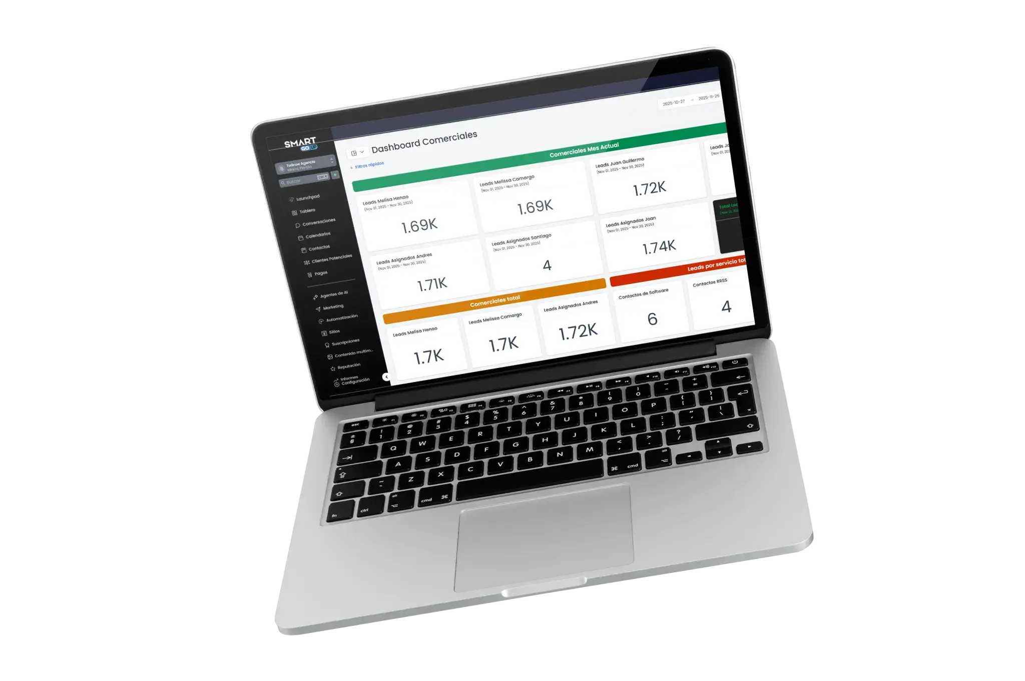 sistema smart go up como crm o plataforma de marketing con agentes ia
