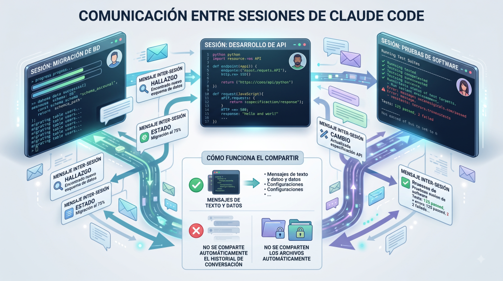 Sesiones de Claude Code ahora pueden hablar entre sí sesiones de Claude Code