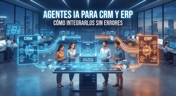 Agentes IA para CRM y ERP cómo integrarlos sin errores