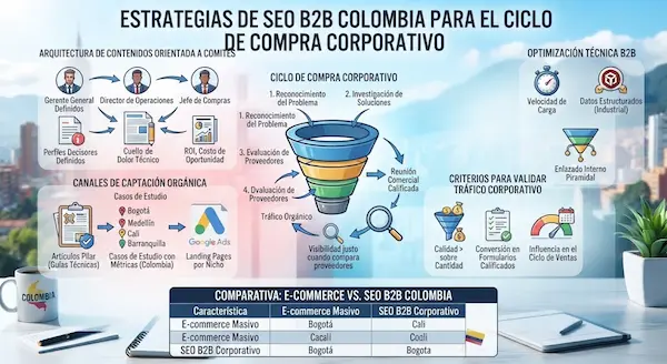 SEO B2B Colombia: estrategia para atraer leads en 2026 seo b2b colombia estrategias