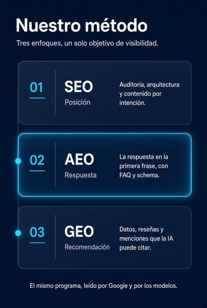 el metodo seo, aeo y geo
