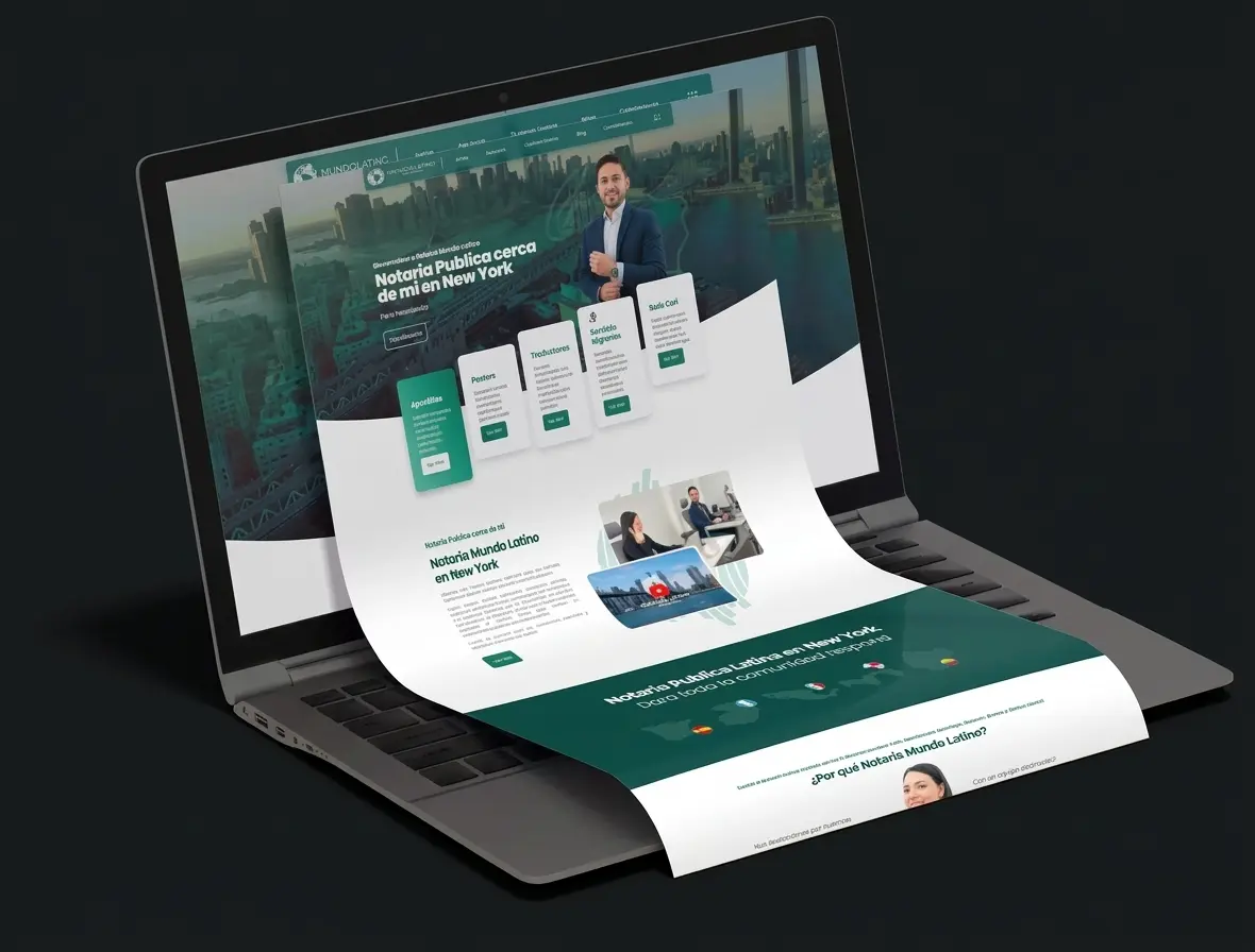 Landing Websites Diseño web Mundo Latino Notaria